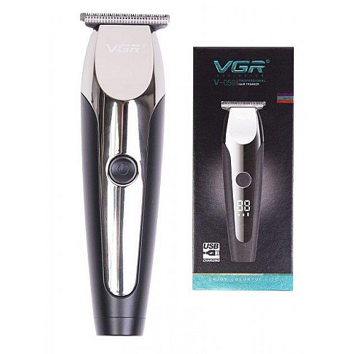 Машинка для стрижки волос VGR V-059 акумуляторна 5W Silver-Black (3_02785)