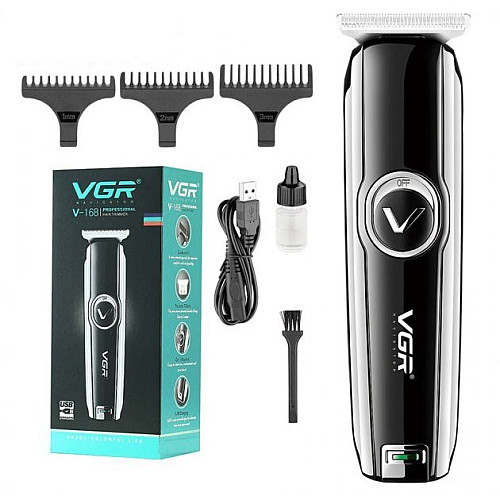 Машинка для стрижки волос VGR V-168 акумуляторна 5W Silver-Black (3_02924)