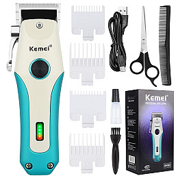 Машинка для стрижки волосся Kemei KM-2621 акумуляторна 5W Біло-М'ятна (3_03521)