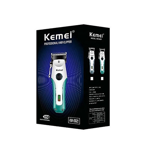 Машинка для стрижки волосся Kemei KM-2621 акумуляторна 5W Біло-М'ятна (3_03521)