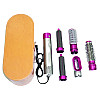 Мультистайлер для волос RIAS Hot Air Styler 5в1 в кейсі 1000W Сірий/Рожевий (3_02740)
