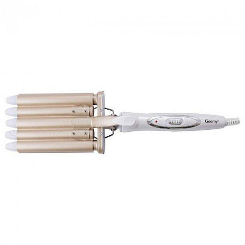 Плойка для завивки волос Geemy GM-2932 на пять волн 17мм 45W White-Gold (3_02993)