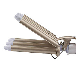 Плойка для завивки волос Geemy GM-2932 на п'ять хвиль 17мм 45W Біло-Золота (3_02993)