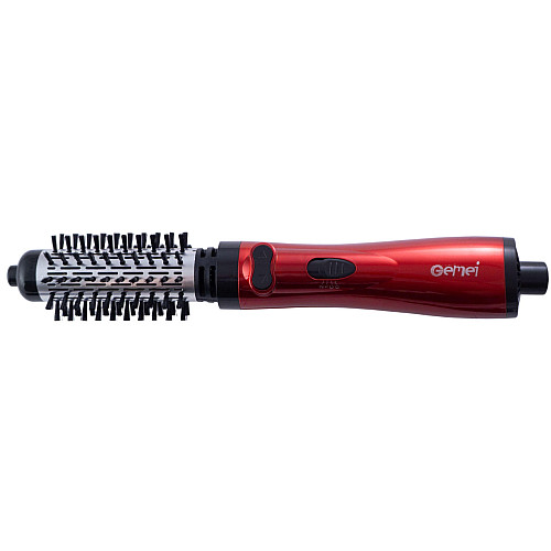Фен-расчёска для укладки волос Gemei GM-4829 з обертанням 1000W Red (3_03462)