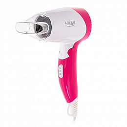 Фен дорожный складной Adler AD 2259 White/Pink