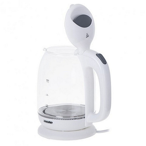 Чайник электрический стеклянный 1.7 л Mesko MS 1302w White