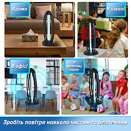 Кварцевая лампа SBT group бактерицидная озоновая с дистанционным управлением 58W Черный UV02W-58W