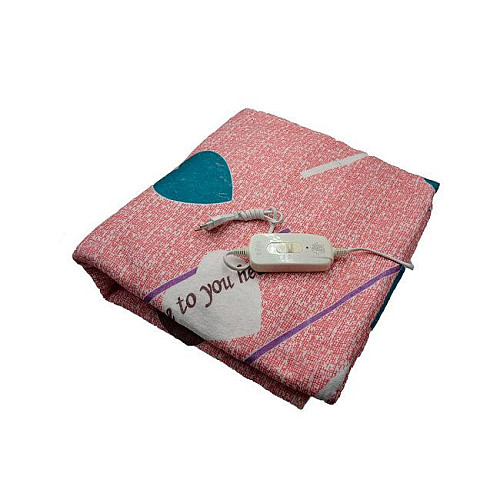 Простинь з підігрівом Electric Blanket 7421 145х160 см Рожеве Серце