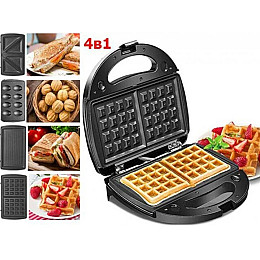 Мультимейкер 4 В 1 Opera Op-908 Гриль Сендвічниця Вафельниця Горіхниця