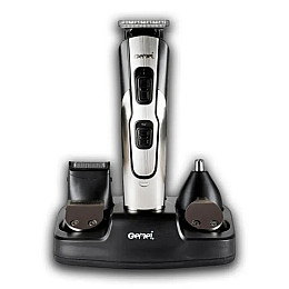 Триммер Для Стрижки Gemei Gm-592 10 В 1 Машинка Для Волос Бороды Усов Серый