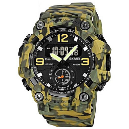 Часы наручные мужские Skmei 1965 Green Camo small size 1965CMGN (12346-hbr)