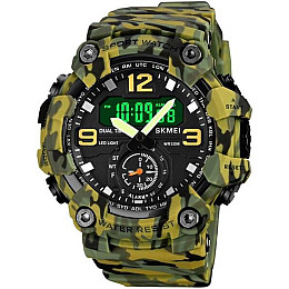 Часы наручные мужские Skmei 1965 Green Camo small size 1965CMGN (12346-hbr)