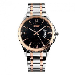 Часы наручные мужские Skmei 9069 Rose Gold - Black 9069TRGBK (12343-hbr)