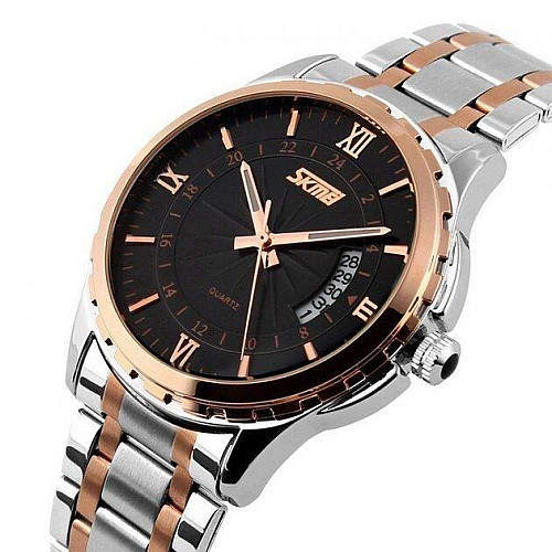 Часы наручные мужские Skmei 9069 Rose Gold - Black 9069TRGBK (12343-hbr)