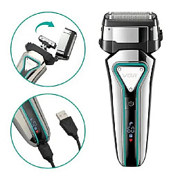 Электробритва сеточная аккумуляторная VGR V-333 8816 для влажного бритья Grey