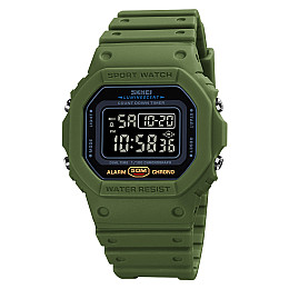 Часы наручные мужские Skmei 1628 Army Green - Black 1628AGBK (12263-hbr)
