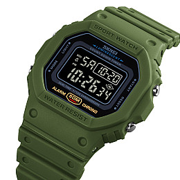 Часи наручні чоловічі Skmei 1628 Army Green - Black 1628AGBK (12263-hbr)