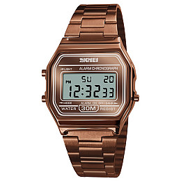 Часы наручные мужские Skmei 1123 Coffee Gold, 1123CG (12315-hbr)
