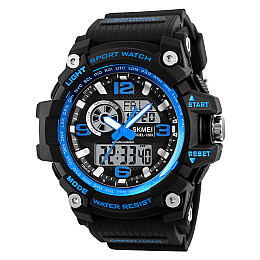 Часы наручные мужские Skmei 1283 Blue Black, 1283BU (12298-hbr)