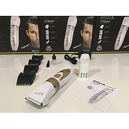 Безпровідна машинка для стрижки волосся тример акумуляторний з керамічним ножем насадками та регулятором довжини Rozia HQ-2201