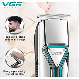 Беспроводная машинка для стрижки волос и бороды с насадками VGR V-008