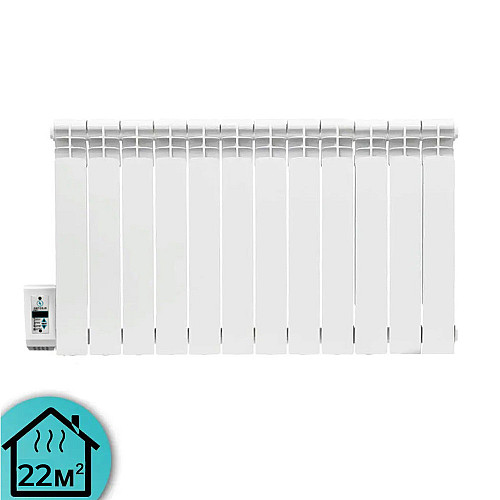 Электрорадиатор ELECTRO.12SL+ плюс 500/100 (200Вт) программатор слева 1300Вт с настенными креплениями