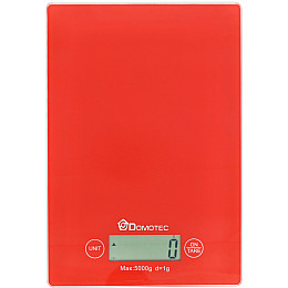 Електронні кухонні ваги Domotec MS-912 5 кг Red (3_00640)