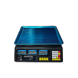 Продуктовые товарные весы с памятью цен Crystal 50кг с калькулятором (1939653777)