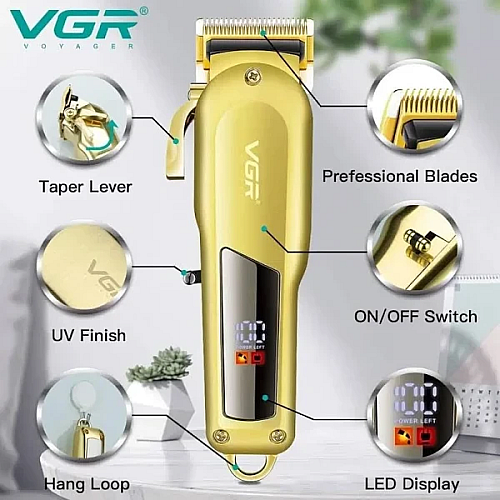 Машинка для стрижки волос VGR V-278 Professional 6 насадок LED дисплей (2097774696)