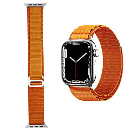 Ремешок нейлоновый к часам SmartX Ultra / Apple Watch крепления на 42/44/45/49 мм оранжевый (UR160O)