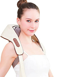 Масажер ударний для шиї та плечей RIAS Massager Shoulder Neck Z9 з підігрівом 70W (3_04579)