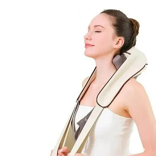 Массажер ударный для шеи и плеч RIAS Massager Shoulder Neck Z9 с подогревом 70W (3_04579)