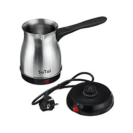 Кавоварка електрична на підставці SuTai ST-138 800W 0.8 л Silver