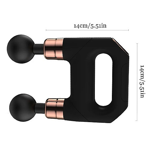 Ручний масажер для м'язів Massage Gun SL-821 4 пари насадок 25W Чорний (3_04805)