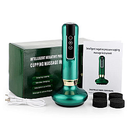 Антицелюлітний вакуумний масажер RIAS Cupping Massage Instrument з інфрачервоним нагріванням Green