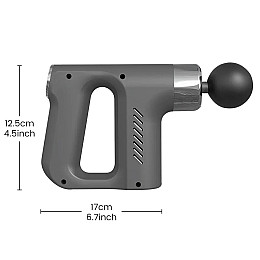 Ручний масажер для м'язів Fascial Gun KH-740 акумуляторний Grey (3_04815)