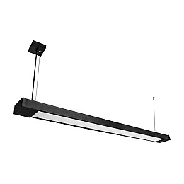 Світильник лінійний підвісний 125см MSK Electric Office під дві led лампи G-13 SL-120-2T8 BK
