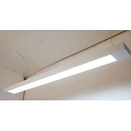 Світильник лінійний підвісний 125см MSK Electric Office під дві led лампи G-13 SL-120-2T8 WH