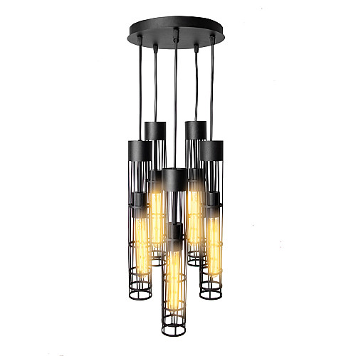 Светильник подвесной MSK Electric Flow в стиле лофт на круглом основании NL 6040-5R BK