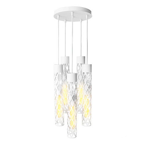 Светильник подвесной MSK Electric Flow в стиле лофт на круглом основании NL 6041-5R WH