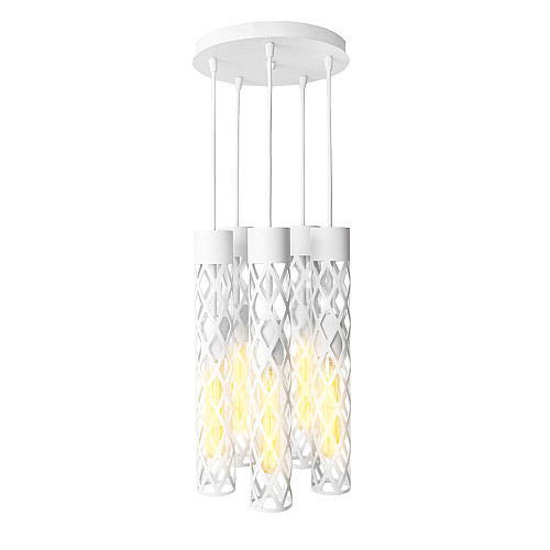 Светильник подвесной MSK Electric Flow в стиле лофт на круглом основании NL 6041-5R WH