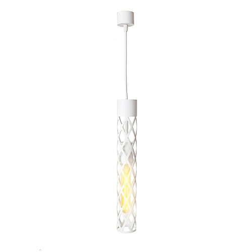 Светильник подвесной MSK Electric Flow в стиле лофт под лампу Е27 белый NL 6041 WH