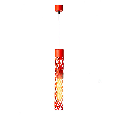 Светильник подвесной MSK Electric Flow в стиле лофт под лампу Е27 красный NL 6041 RD