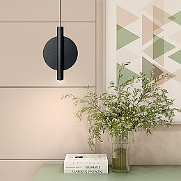 Светильник подвесной в стиле лофт MSK Electric Disk под лампу Е14 NL 2650 BK