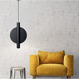 Светильник підвісний в стилі лофт MSK Electric Disk під лампу Е14 NL 2650 BK