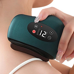 Скребковий масажер RIAS LY-401 для ліфтингу обличчя та шиї Green