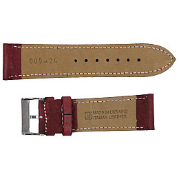 Ремешок для часов из кожи Mykhail Ikhtyar 24 мм Марсала (S809-24S marsala)