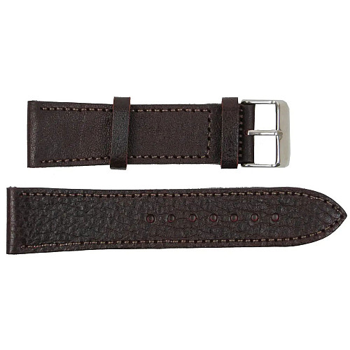 Ремешок для годинників Mykhail Ikhtyar шкіряний 22 мм Темно-коричневий (S509-22S dark brown)
