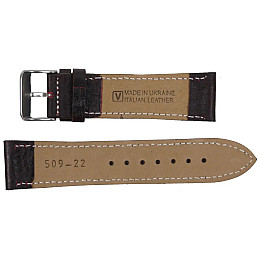 Ремешок для часов Mykhail Ikhtyar кожаный 22 мм Темно-коричневый (S509-22S dark brown)