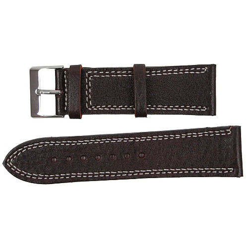 Ремешок для часов Mykhail Ikhtyar кожаный 24 мм Темно-коричневый (S529-24S dark brown)